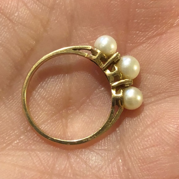 Plumb gold 14K antique ring sz 6 - Picture 5 of 9